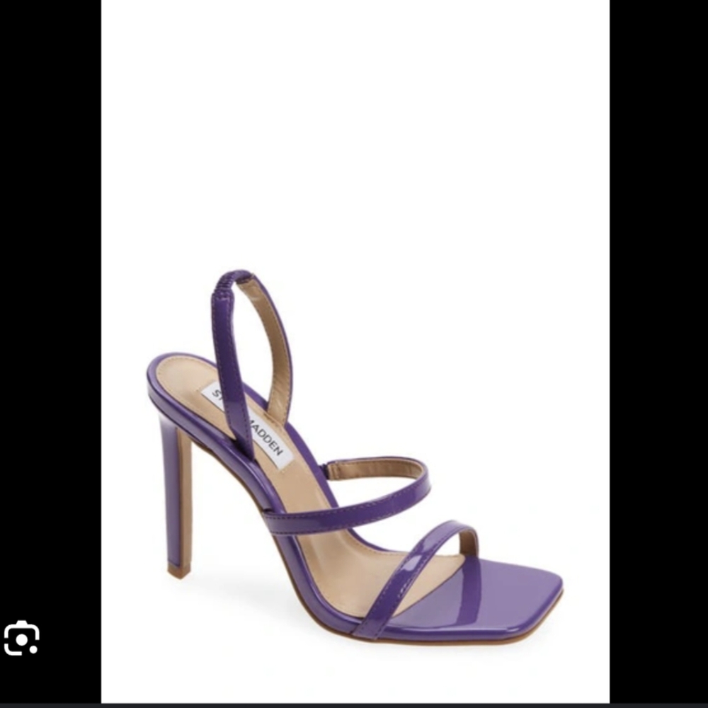 Gracey patent square toe heels